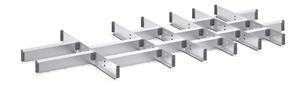 21 Compartment Steel Divider Kit External1300W x 650 x 75H Bott Cubio Steel Divider Kits 43020695.51 